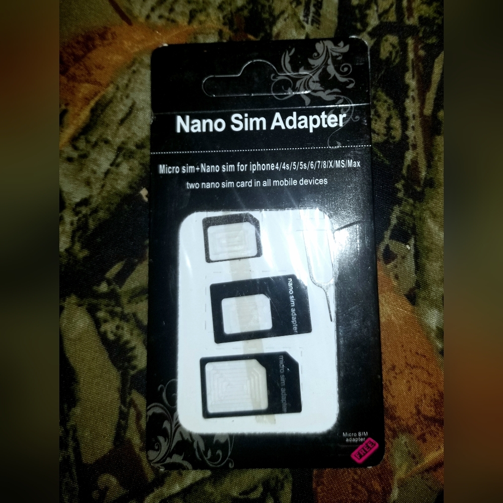 4 in1 Micro Nano SIM Card to Standard Adapter Converter W/ Eject Pin For Cell Ph